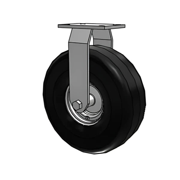 Heavy-Duty 14" Pneumatic Rigid Caster with 785 lb Load Capacity - 7-1/4" x 5" Plate Albion-Casters