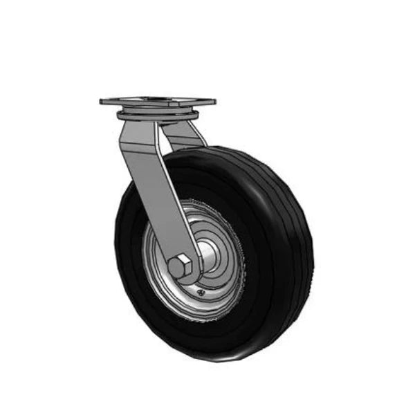 Albion Casters 16" x 4.8" HD Raceway Black Pneumatic Caster with 7.25" x 5.25" Plate - Heavy-Duty Industrial Caster for Smooth and Durable Performance | Model 90SF16801S Albion-Casters