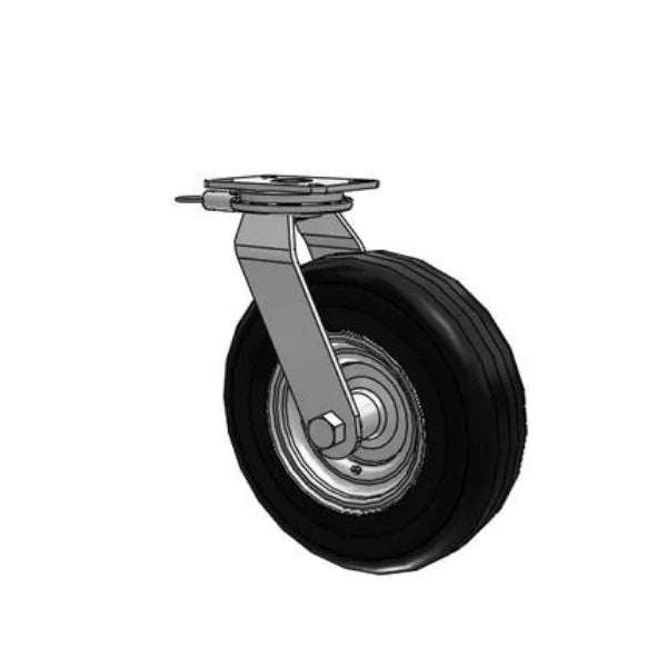 Albion Casters 16" x 4.8" Industrial Line - HD Raceway Pneumatic Caster with 7.25" x 5.25" Swivel Plate - Heavy-Duty Industrial Caster for Enhanced Mobility and Shock Absorption Albion-Casters