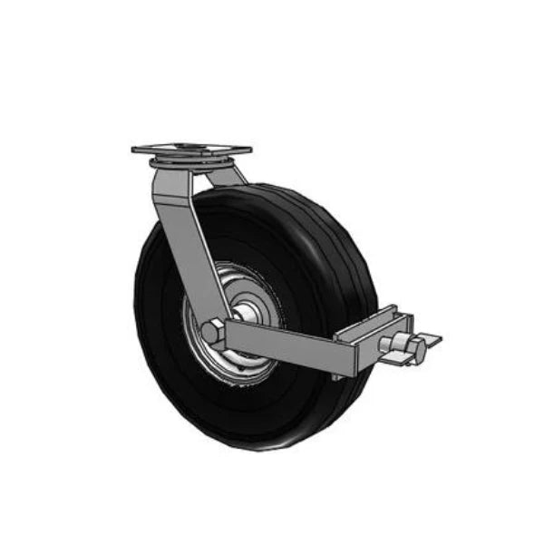 Albion Casters 18" x 5.7" Industrial Line - HD Raceway Pneumatic Caster with Top Lock - Heavy-Duty Industrial Caster with 7.25" x 5.25" Plate - Model 90SF18901SF Albion-Casters
