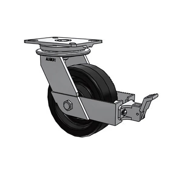 Heavy-Duty 8"x3" Phenolic Caster with Face Brake - 2500 lb Load Capacity Albion-Casters