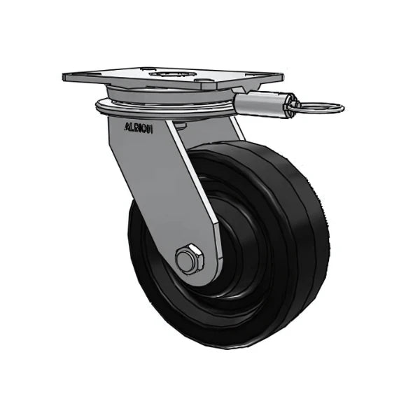 Heavy-Duty 8"x3" Phenolic Caster with Swivel Lock & 2500 lb Capacity Albion-Casters