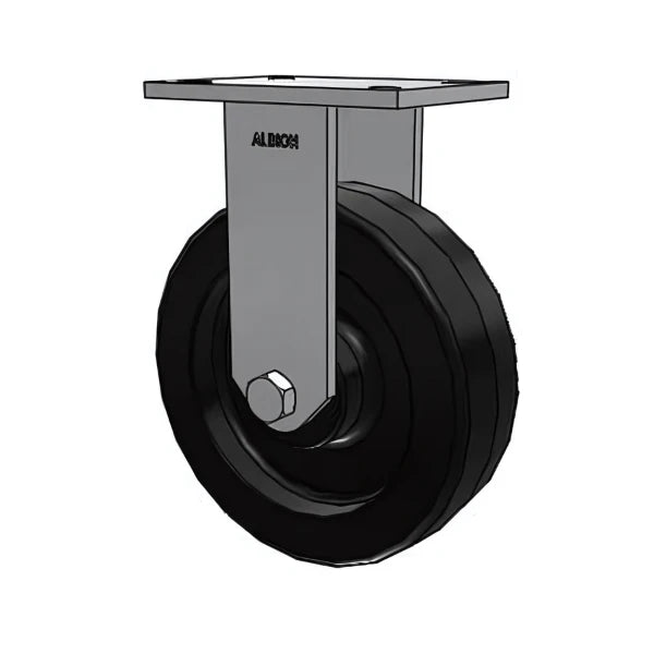 HD Raceway 10"x3" Phenolic Rigid Caster with 7.25"x5.25" Plate - 2900 lb Capacity, 7 1/4"x5 1/4" Plate Albion-Casters