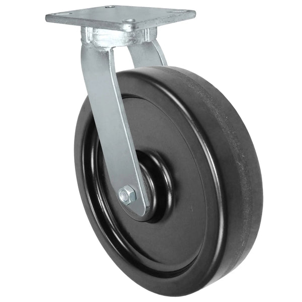 Durastar Xtreme Heavy Duty 91 Series - 12" x 3" Phenolic Swivel Caster - 3500 lb Capacity, 4-1/2" x 6-1/4" Top Plate Durastar