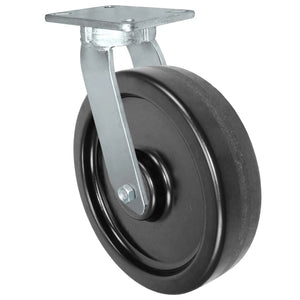 Durastar Xtreme Heavy Duty 91 Series - 12" x 3" Phenolic Swivel Caster - 3500 lb Capacity, 4-1/2" x 6-1/4" Top Plate Durastar