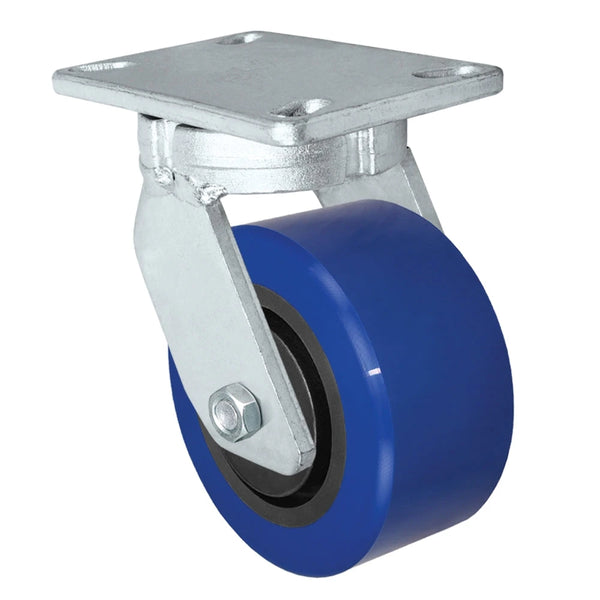 Durastar Xtreme Heavy Duty 91 Series - 6" x 3" Polyurethane on Glass-filled Nylon - MX (23mm Thick Tread) Swivel Caster - 2000 lb Capacity, 4-1/2" x 6-1/4" Top Plate Durastar