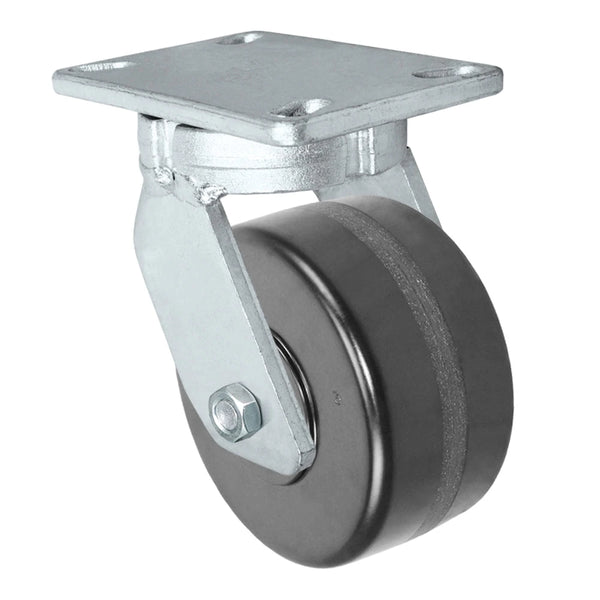 Durastar Xtreme Heavy Duty 91 Series - 6" x 3" Phenolic Swivel Caster - 2000 lb Capacity, 4-1/2" x 6-1/4" Top Plate Durastar