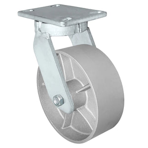 Durastar Xtreme Heavy Duty 91 Series - 8" x 3" Semi-Steel Swivel Caster - 2500 lb Capacity, 4-1/2" x 6-1/4" Top Plate Durastar