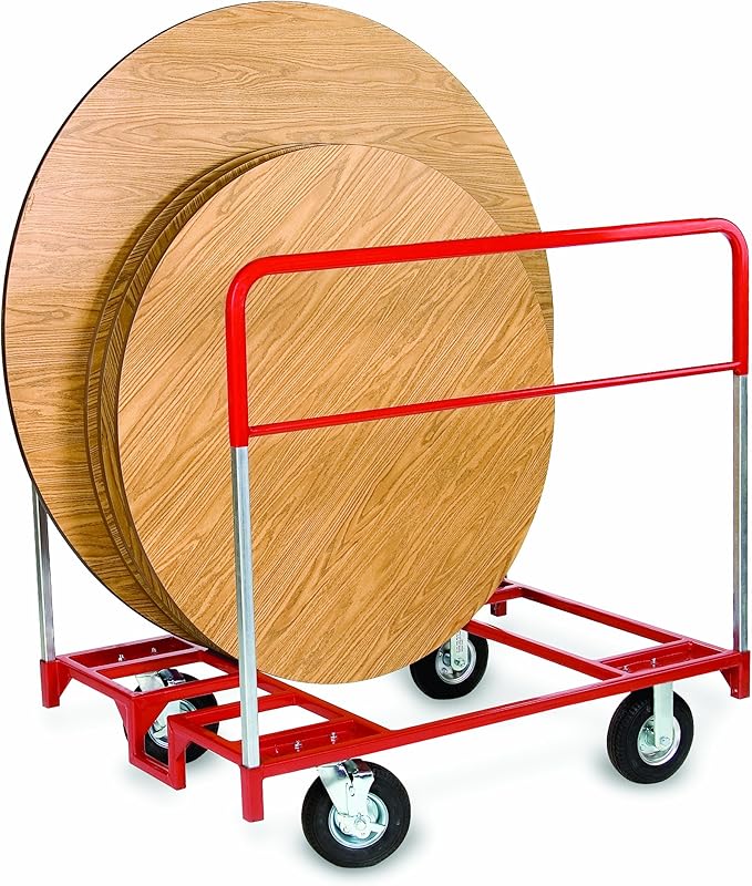 Raymond Products standard round folding table mover, same series shown; RPP-3707 has 5 inch poly casters, 2 fixed and 2 swivel