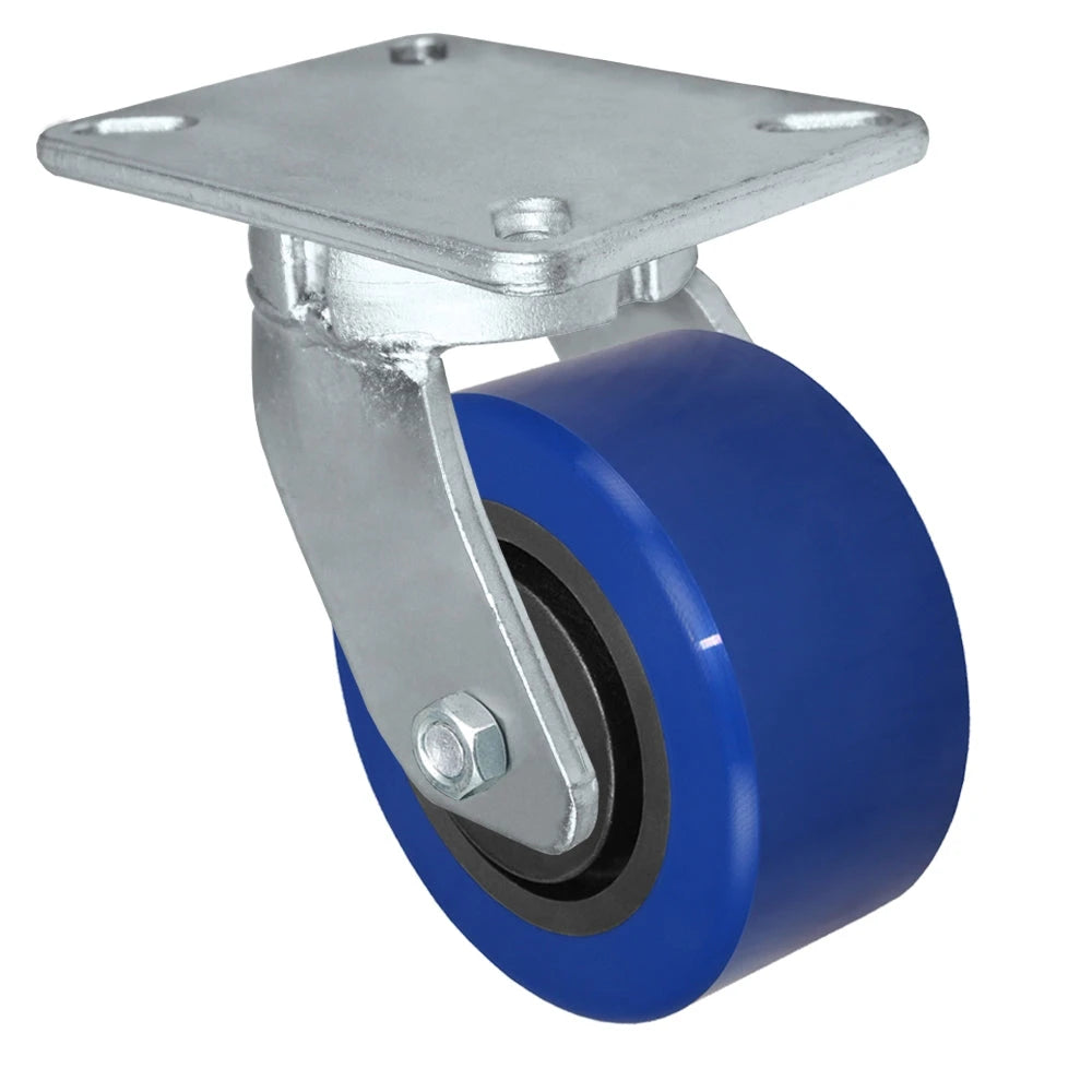 Durastar Xtreme Heavy Duty 92 Series - 6" x 3" Polyurethane on Glass-filled Nylon - MX (23mm Thick Tread) Swivel Caster - 2000 lb Capacity, 5-1/4" x 7-1/4" Top Plate Durastar