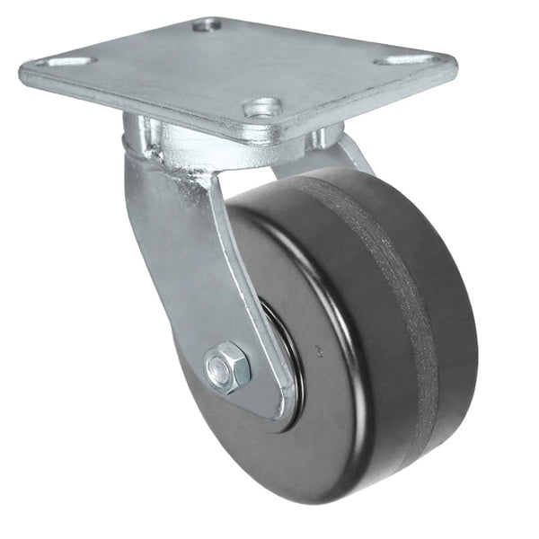 Durastar Xtreme Heavy Duty 92 Series - 6" x 3" Phenolic Swivel Caster - 2000 lb Capacity, 5-1/4" x 7-1/4" Top Plate Durastar