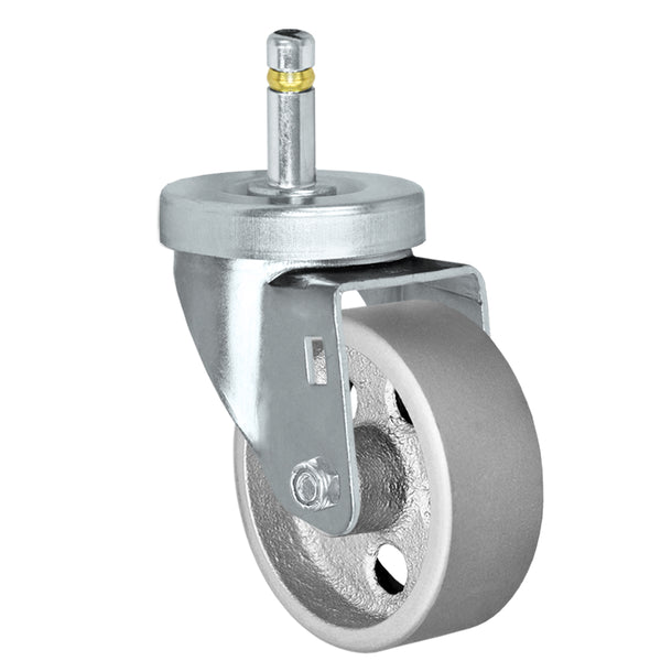 3" x 1-1/4" Semi-Steel Swivel Caster – 350 lb | 7/16" x 1-3/8" Grip Ring Stem | CasterHQ