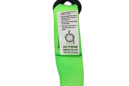 1.5" x 6' Motorcycle Tie Down Ratchet Strap - Heavy Duty Vinyl Coated S-Hooks CasterHQ