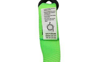 1.5" x 6' Motorcycle Tie Down Ratchet Strap - Heavy Duty Vinyl Coated S-Hooks CasterHQ