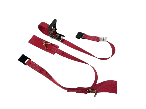 2" x 10.5" Heavy Duty Quick Release Gas Cylinder Ratchet Strap with Flat Hooks, Wire Hooks CasterHQ