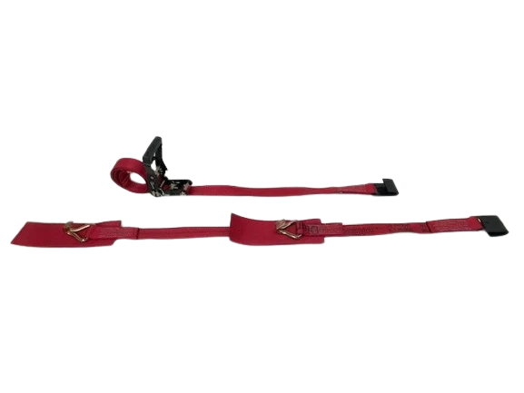2" x 10.5" Heavy Duty Quick Release Gas Cylinder Ratchet Strap with Flat Hooks, Wire Hooks CasterHQ
