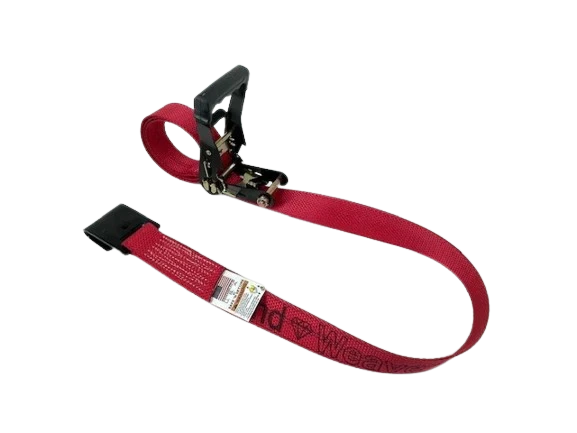 2" x 10.5" Heavy Duty Quick Release Gas Cylinder Ratchet Strap with Flat Hooks, Wire Hooks CasterHQ