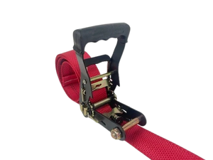 2" x 10.5" Heavy Duty Quick Release Gas Cylinder Ratchet Strap with Flat Hooks, Wire Hooks CasterHQ