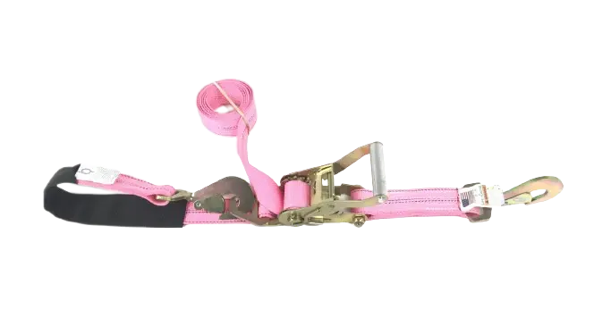 2" x 10' Ratchet Axle Strap Combo with Twisted Snap Hooks, D-Ring, Strap Adjuster - Diamond Weave Webbing, 3,333 lbs WLL -  | CasterHQ