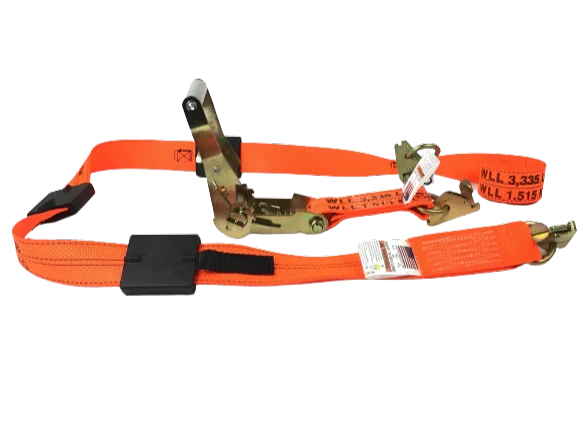 A-2X11RHOAIRCS-DW Heavy-Duty Wheel Strap – 2" x 10' with 3 Rubber Tread Grabs, 2000 lbs Load Capacity, Secure Ratchet Fastening SAFE 'N SECURE LLC