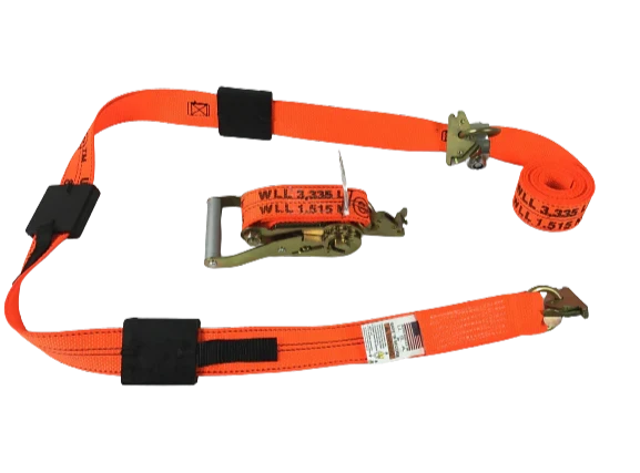 A-2X11RHOAIRCS-DW Heavy-Duty Wheel Strap – 2" x 10' with 3 Rubber Tread Grabs, 2000 lbs Load Capacity, Secure Ratchet Fastening SAFE 'N SECURE LLC