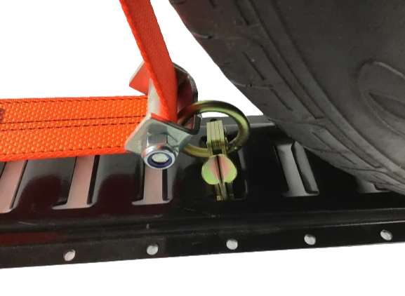 A-2X11RHOAIRCS-DW Heavy-Duty Wheel Strap – 2" x 10' with 3 Rubber Tread Grabs, 2000 lbs Load Capacity, Secure Ratchet Fastening SAFE 'N SECURE LLC