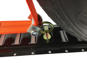 A-2X11RHOAIRCS-DW Heavy-Duty Wheel Strap – 2" x 10' with 3 Rubber Tread Grabs, 2000 lbs Load Capacity, Secure Ratchet Fastening SAFE 'N SECURE LLC