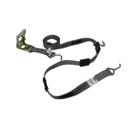 A-2X11RMLLERCS-DW Heavy-Duty Ratchet Tie Down with Miller Hooks - 2 Inch x 11 Feet, 3333 lbs Load Capacity SAFE 'N SECURE LLC