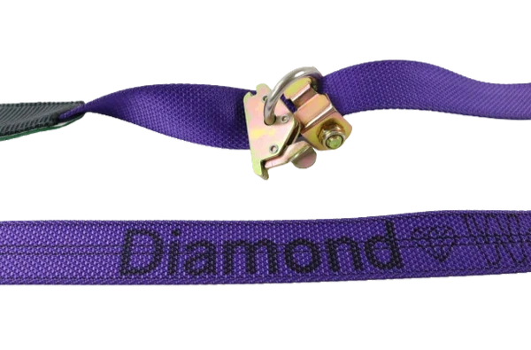 2" x 10' Diamond Weave Ratchet Strap with 2,000 lbs Load Capacity - Secure Heavy Loads with A-2X11RSEH-AUTO Low Profile Sleeve SAFE 'N SECURE LLC
