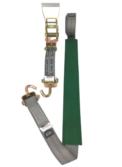 2" x 10' Ratchet Wheel Strap with Low Profile Sleeve – A-2X11RSJLP-DW | Heavy-Duty 3,333 lbs Load Capacity – Secure Cargo with Ease SAFE 'N SECURE LLC