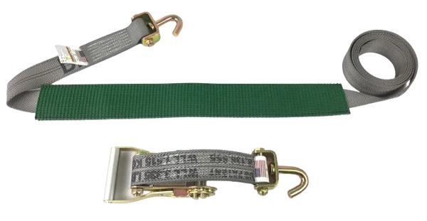 2" x 10' Ratchet Wheel Strap with Low Profile Sleeve – A-2X11RSJLP-DW | Heavy-Duty 3,333 lbs Load Capacity – Secure Cargo with Ease SAFE 'N SECURE LLC