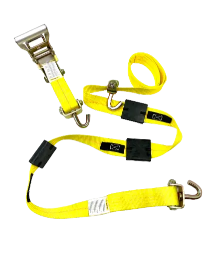 A-2X11RSJRCS-I - Heavy Duty 2" x 11' Car Tie Down with 3 Swivel J Hooks, Rubber Cleats & 3,333 lbs Capacity -  | CasterHQ