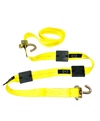 A-2X11RSJRCS-I - Heavy Duty 2" x 11' Car Tie Down with 3 Swivel J Hooks, Rubber Cleats & 3,333 lbs Capacity SAFE 'N SECURE LLC