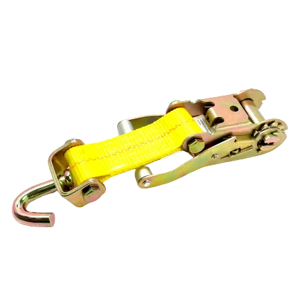 A-2X11RSJRCS-I - Heavy Duty 2" x 11' Car Tie Down with 3 Swivel J Hooks, Rubber Cleats & 3,333 lbs Capacity SAFE 'N SECURE LLC