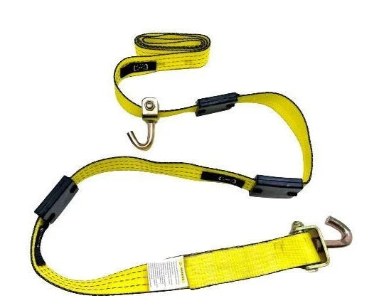 Secure Heavy Loads with A-2X11RSJYTEC-I Ratchet Assembly - 2" x 11' with 3,333 lbs Load Capacity, 3 Swivel J Hooks, and Rubber Cleats SAFE 'N SECURE LLC