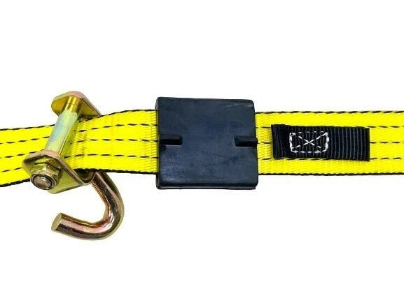 Secure Heavy Loads with A-2X11RSJYTEC-I Ratchet Assembly - 2" x 11' with 3,333 lbs Load Capacity, 3 Swivel J Hooks, and Rubber Cleats SAFE 'N SECURE LLC