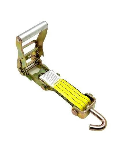 Secure Heavy Loads with A-2X11RSJYTEC-I Ratchet Assembly - 2" x 11' with 3,333 lbs Load Capacity, 3 Swivel J Hooks, and Rubber Cleats SAFE 'N SECURE LLC