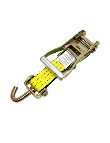 Secure Heavy Loads with A-2X11RSJYTEC-I Ratchet Assembly - 2" x 11' with 3,333 lbs Load Capacity, 3 Swivel J Hooks, and Rubber Cleats SAFE 'N SECURE LLC
