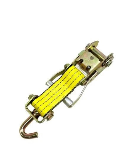 Secure Heavy Loads with A-2X11RSJYTEC-I Ratchet Assembly - 2" x 11' with 3,333 lbs Load Capacity, 3 Swivel J Hooks, and Rubber Cleats SAFE 'N SECURE LLC