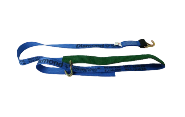 2" x 10' Ratchet Wheel Strap with Wire Hooks & Low Profile Sleeve - 3,333 lbs Load Capacity | Secure Cargo Tiedown SAFE 'N SECURE LLC