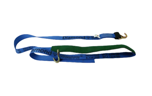 2" x 10' Ratchet Wheel Strap with Wire Hooks & Low Profile Sleeve - 3,333 lbs Load Capacity | Secure Cargo Tiedown SAFE 'N SECURE LLC
