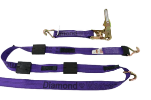 High-Capacity A-2X11RWHRC-DW Ratchet Wheel Strap - 2" x 10' with 3 Rubber Grabs & Wire Hooks - Load Capacity 3,333 lbs SAFE 'N SECURE LLC