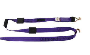 High-Capacity A-2X11RWHRC-DW Ratchet Wheel Strap - 2" x 10' with 3 Rubber Grabs & Wire Hooks - Load Capacity 3,333 lbs SAFE 'N SECURE LLC