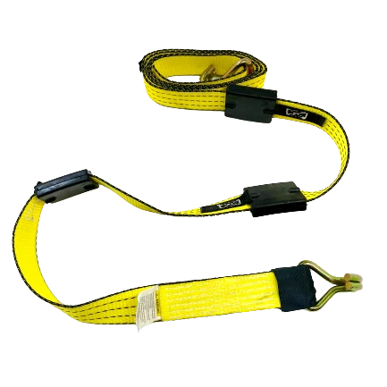 A-2X11RWHYTEC-I Ratchet Strap Assembly – 2" x 11' with 3,333 lbs Load Capacity, Wire Hooks, Rubber Cleats & Stoppers SAFE 'N SECURE LLC