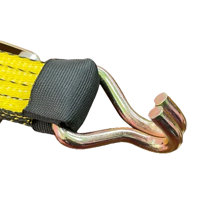 A-2X11RWHYTEC-I Ratchet Strap Assembly – 2" x 11' with 3,333 lbs Load Capacity, Wire Hooks, Rubber Cleats & Stoppers SAFE 'N SECURE LLC