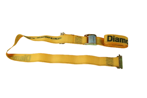 2" x 12' Adjustable Cam Buckle Cargo Strap with E-Track Fittings - 833 lbs Safe Working Load CasterHQ