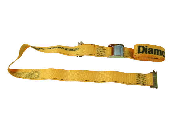 2" x 12' Adjustable Cam Buckle Cargo Strap with E-Track Fittings - 833 lbs Safe Working Load CasterHQ
