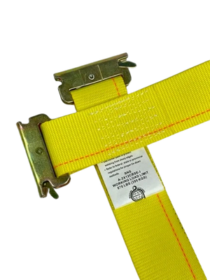 2" x 12' Cambuckle Strap Assembly with E-Track Fittings - 870 lbs WLL CasterHQ