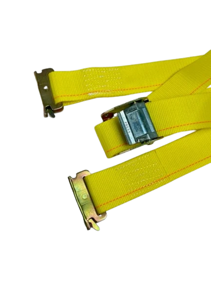 2" x 12' Cambuckle Strap Assembly with E-Track Fittings - 870 lbs WLL CasterHQ