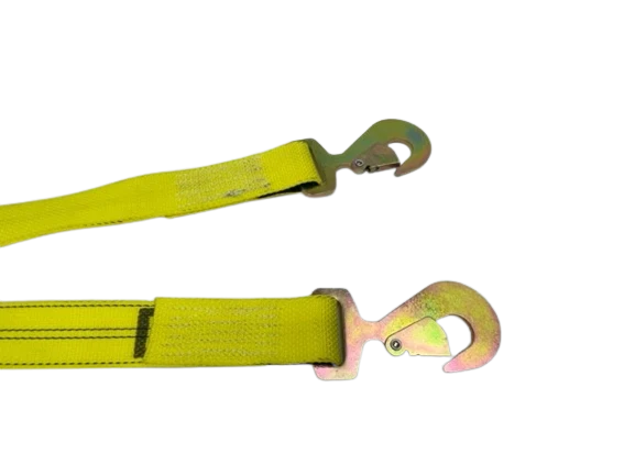 2" x 13' Heavy Duty Gas Cylinder Ratchet Strap with Flat Snap Hooks CasterHQ
